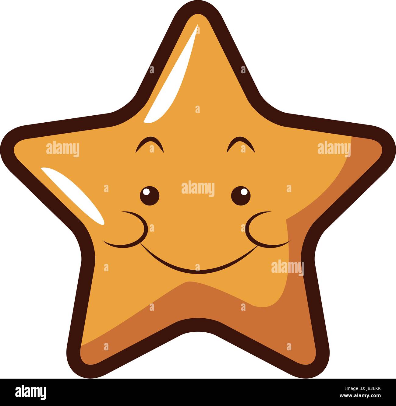 Cute Kawaii Star Face Emoticon Stockfotos und -bilder Kaufen - Alamy
