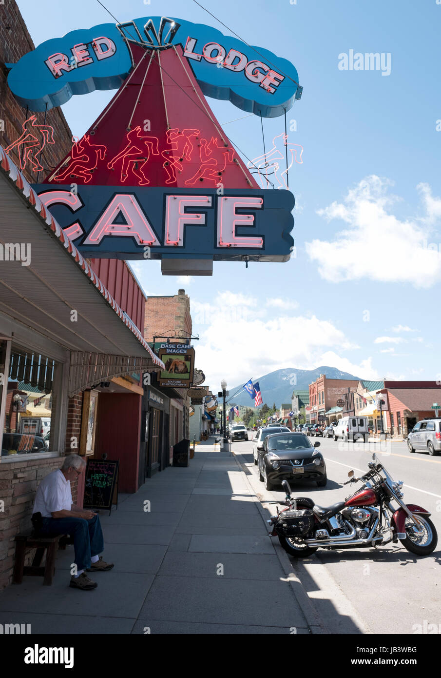 Red Lodge Cafe, Red Lodge, Montana, USA. Stockfoto