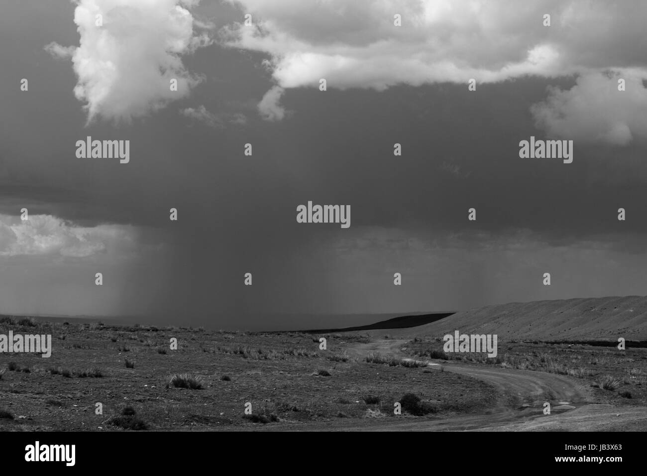 Regenzeit in der Mongolei Stockfoto