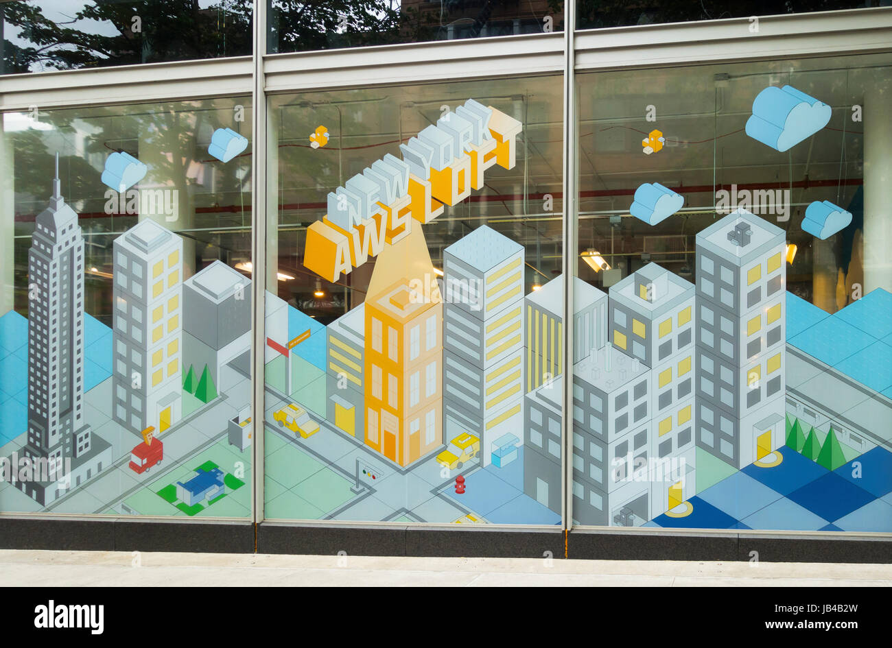AWS Freiarbeit Lofts, apps am West Broadway in New York City zu entwickeln Stockfoto