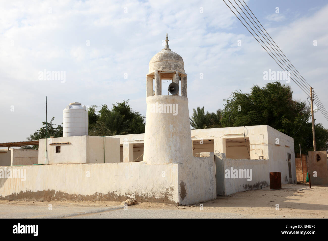 Kleine Moschee im Dorf Zekreet in Katar, Nahost Stockfoto