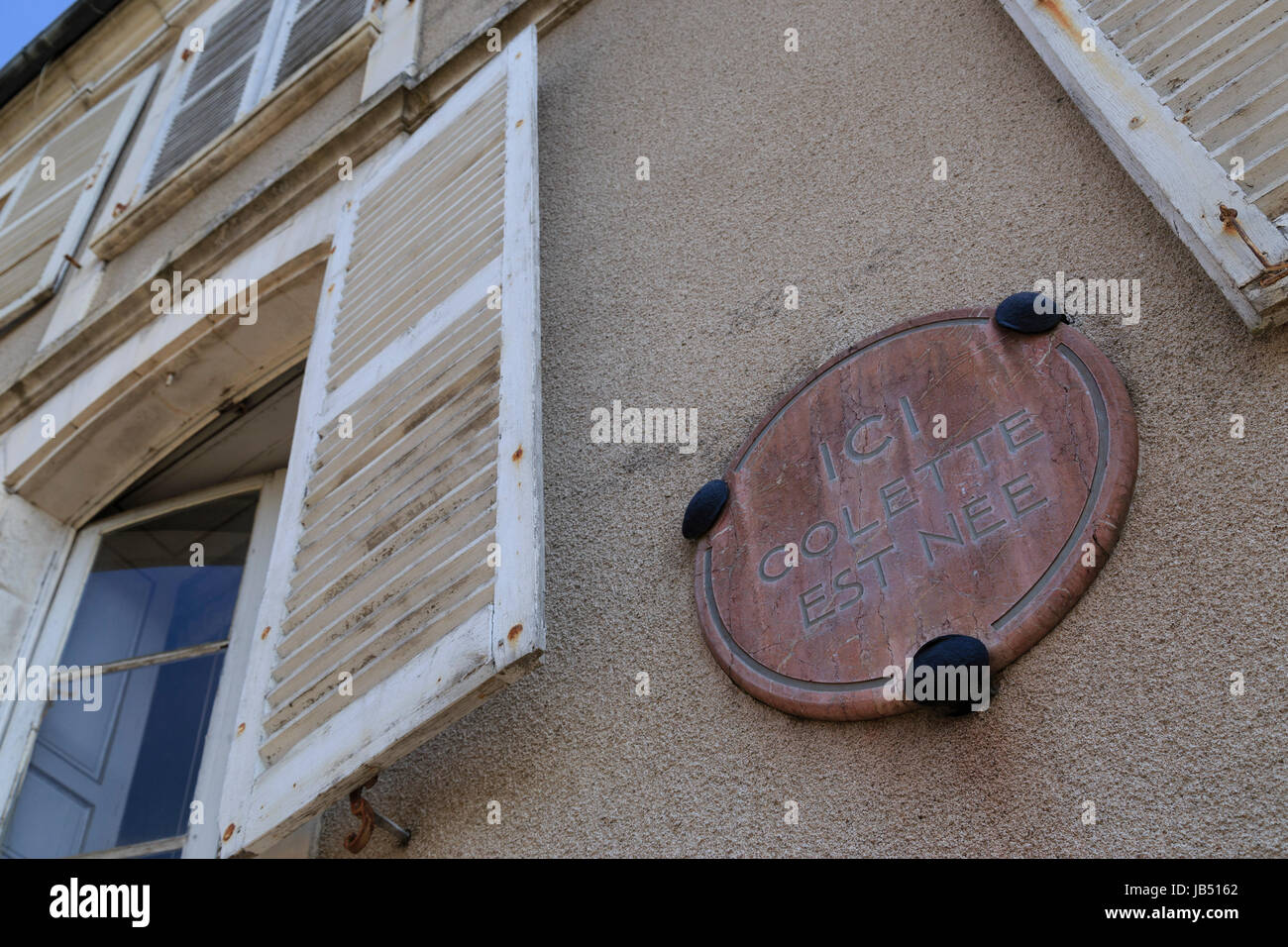Frankreich, la Puisaye, Yonne (89), Saint-Sauveur-En-Puisaye, Maison Natale de Colette / / Frankreich, die Puisaye, Yonne, Saint-Sauveur-En-Puisaye, Colette Stockfoto