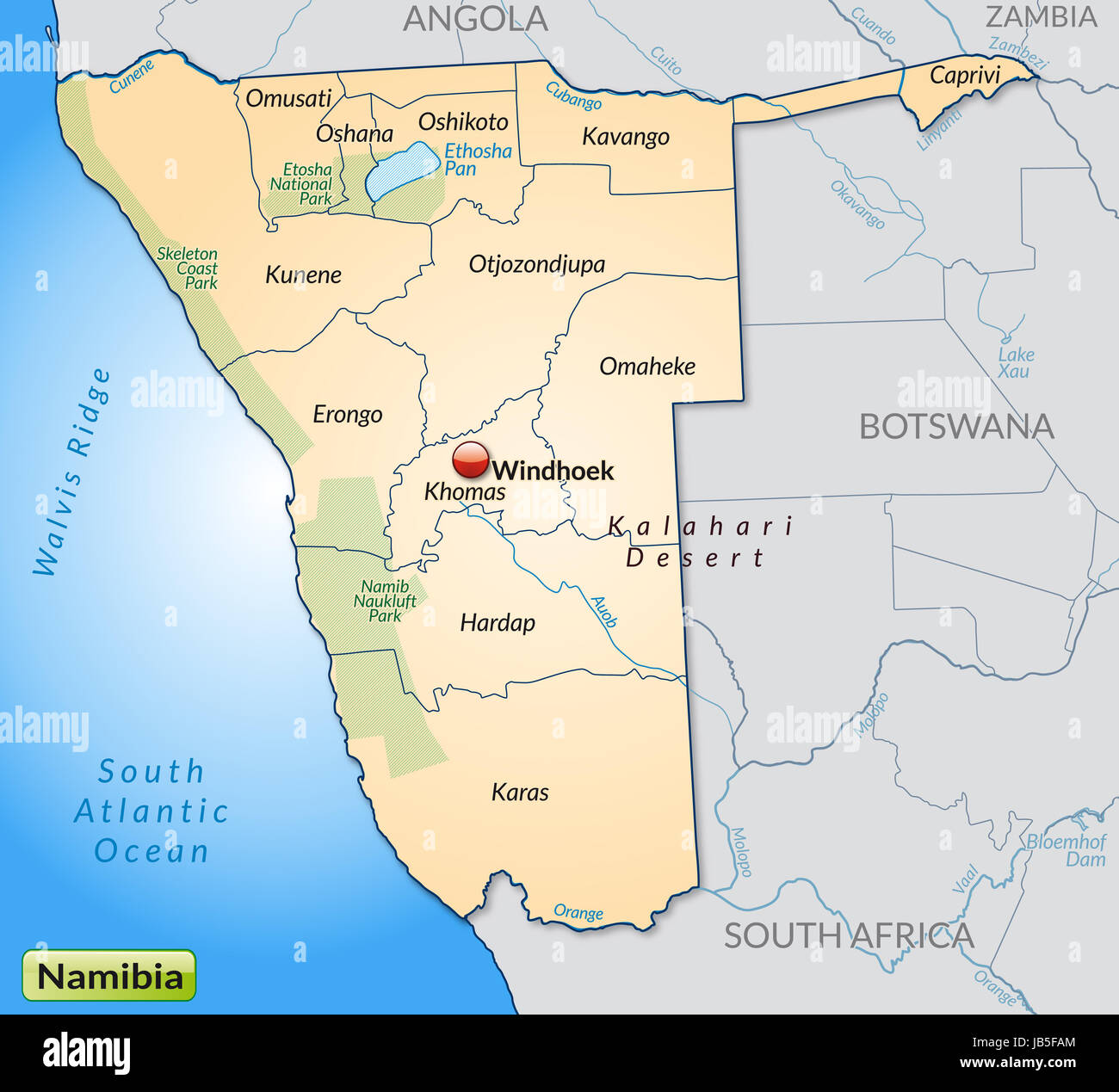 Die Karte ist modern Gestaltet Und Köhn Baureferat sterben, sterben Verwaltungsgrenzen Sowie Das Gewässernetz.  Sterben Karte Kann Sofort Eingesetzt Werden Und ist Optimiert Für Den Druck Und Den Einsatz in digitalen Medien. Der Farbmodus ist RGB. Stockfoto