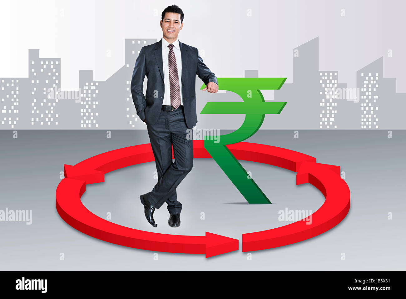 1 indischen Geschäfts Mann Geld Symbol mann Abbildung: Börse Stockfoto