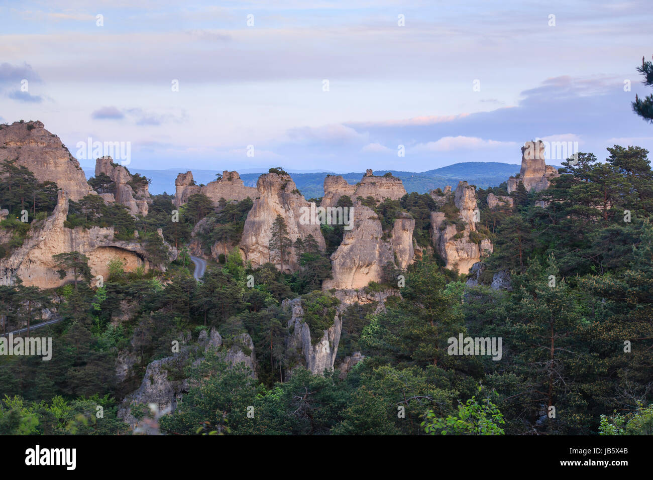 Frankreich, Aveyron (12), la Roque-Sainte-Marguerite, Chaos de Montpellier-le-Vieux / / Frankreich, Aveyron, la Roque Sainte Marguerite, Chaos in Montpellier l Stockfoto