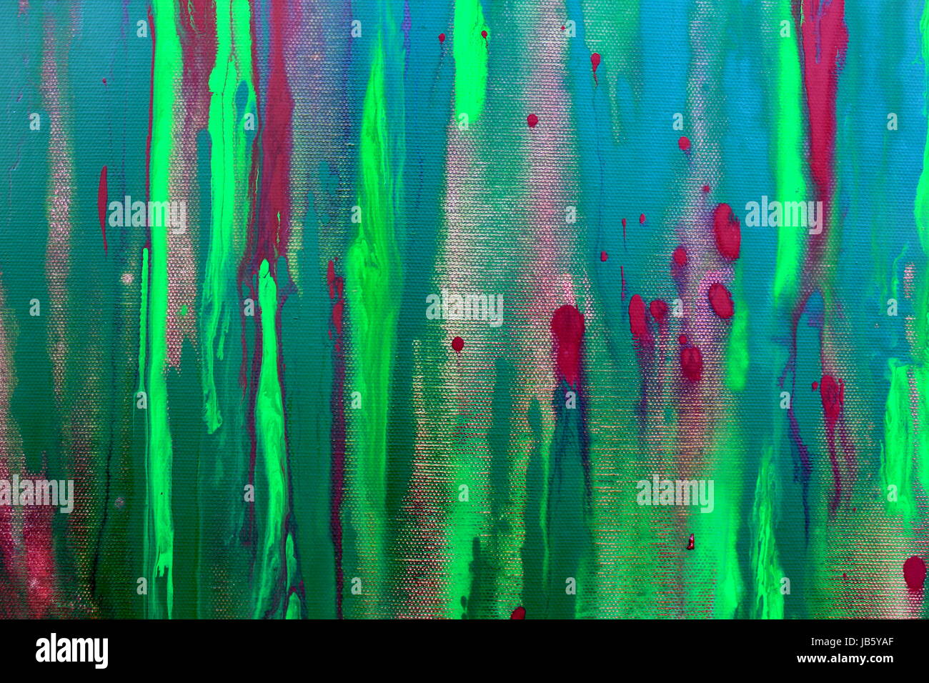 Abstrakt Grün und rot bemalten Hintergrund Stockfoto