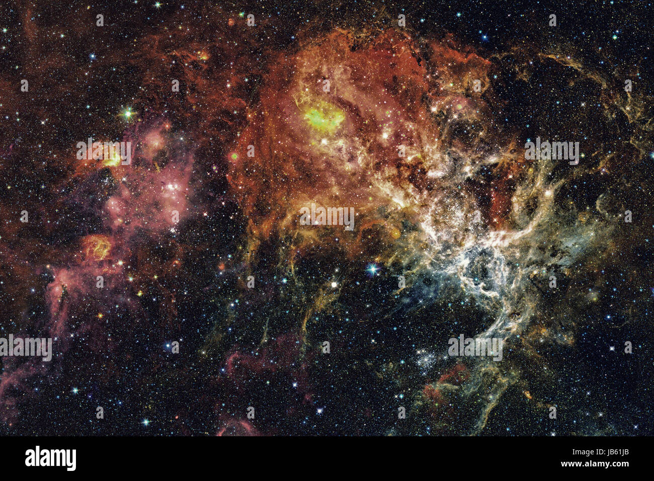 Nebel und Sternen im Weltraum. Elemente des Bildes von der NASA eingerichtet. Stockfoto