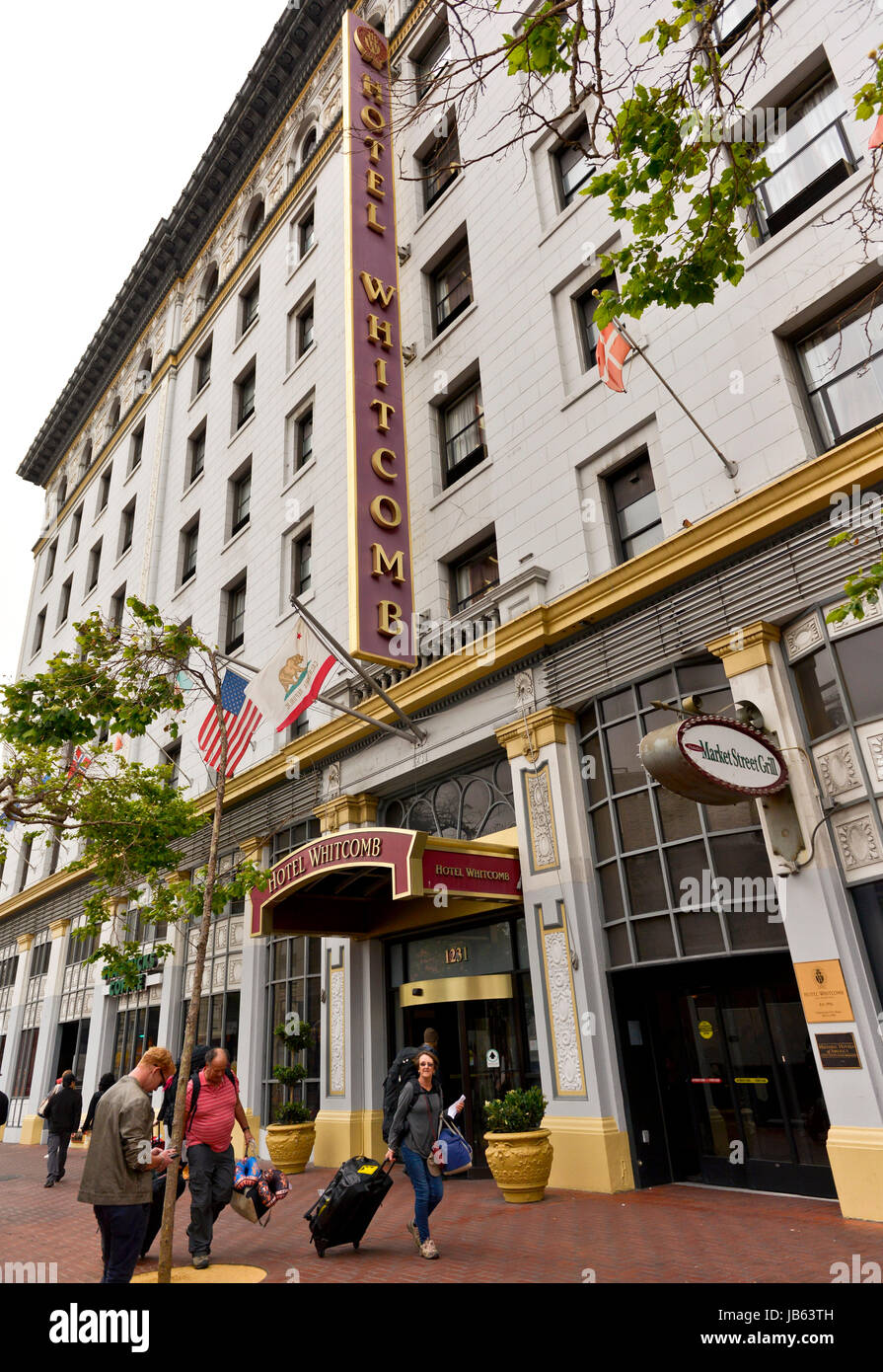 Das Hotel Whitcomb in San Francisco, Kalifornien. Stockfoto
