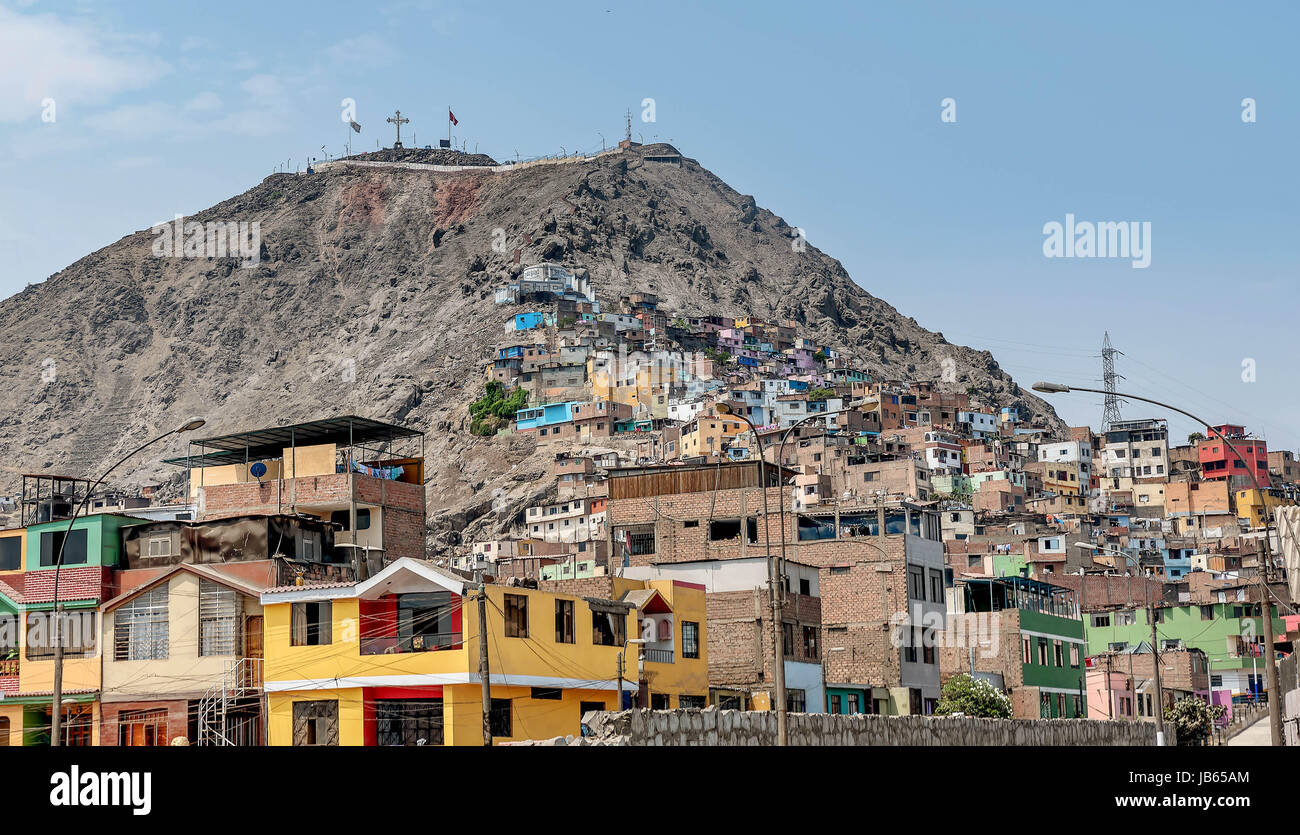 Cerro San CristobalSlum in Lima, Peru Stockfotografie Alamy
