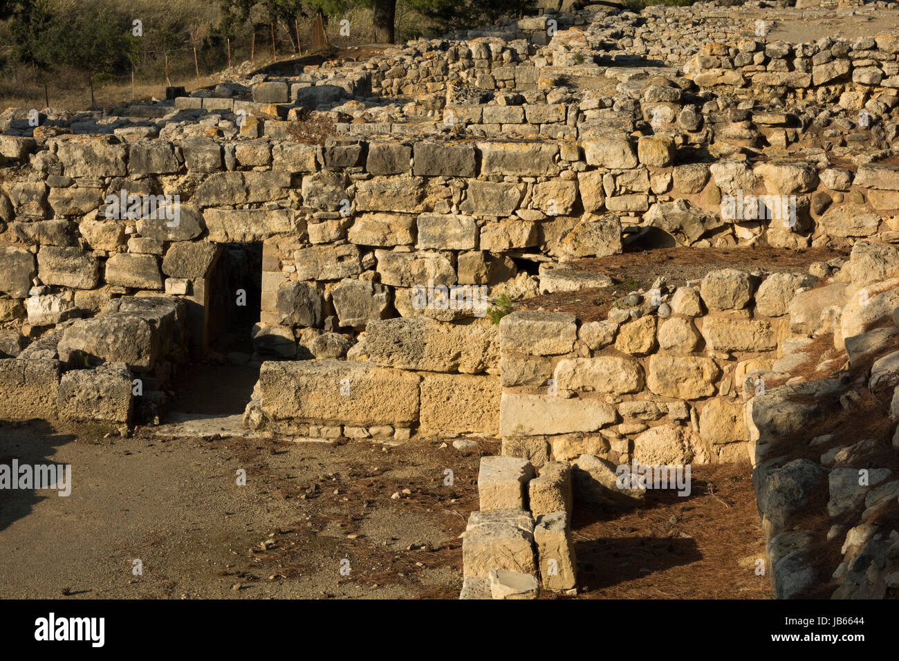 Agia Triada war eine minoische Villa und Stadt Iin südlichen Zentralkreta mit Siedlungen, beginnend um 4000 v. Chr. und etwa 4000 Jahre lang. Stockfoto