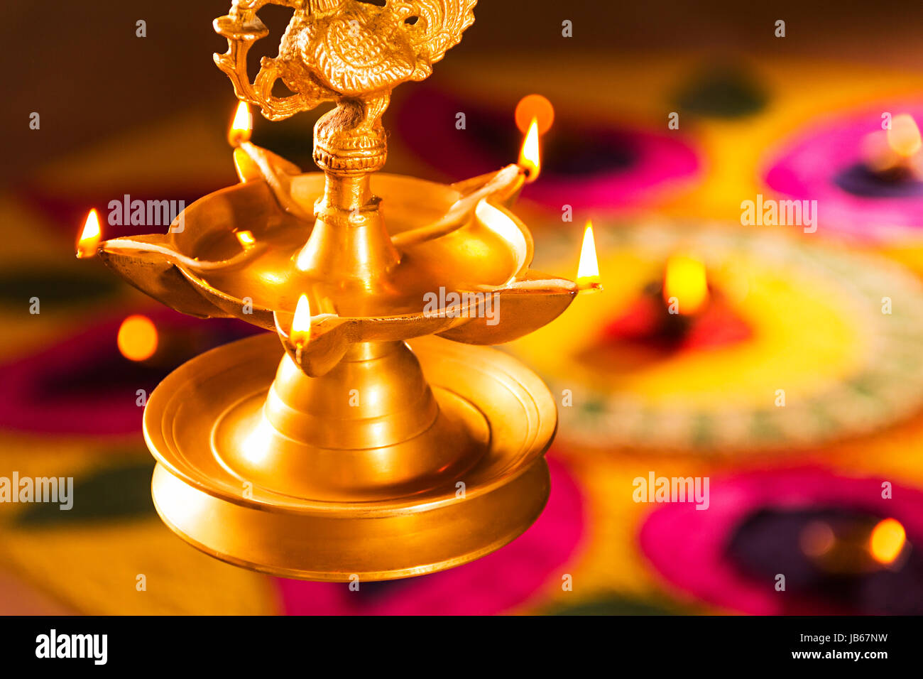 Diwali Lampe Festival Anbetung Ligting hinduistische Spiritualität Stockfoto