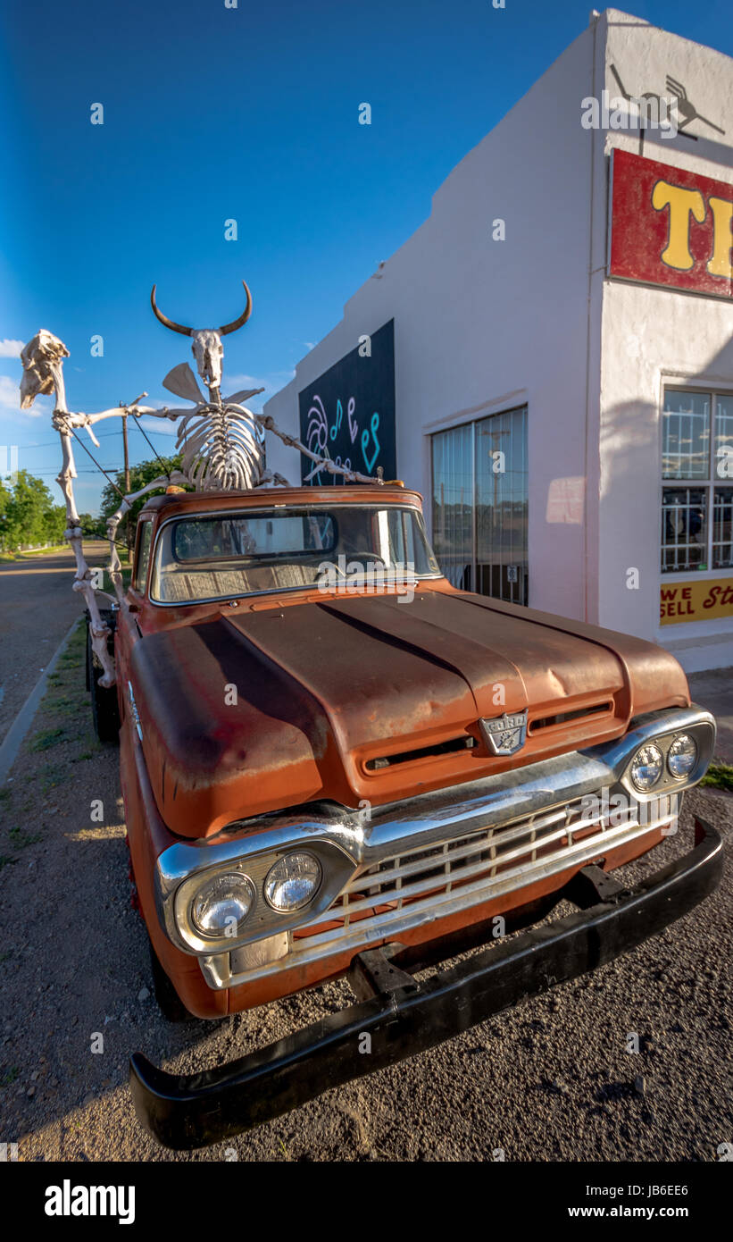 Route 66 historischen Funden in New Mexico Stockfoto