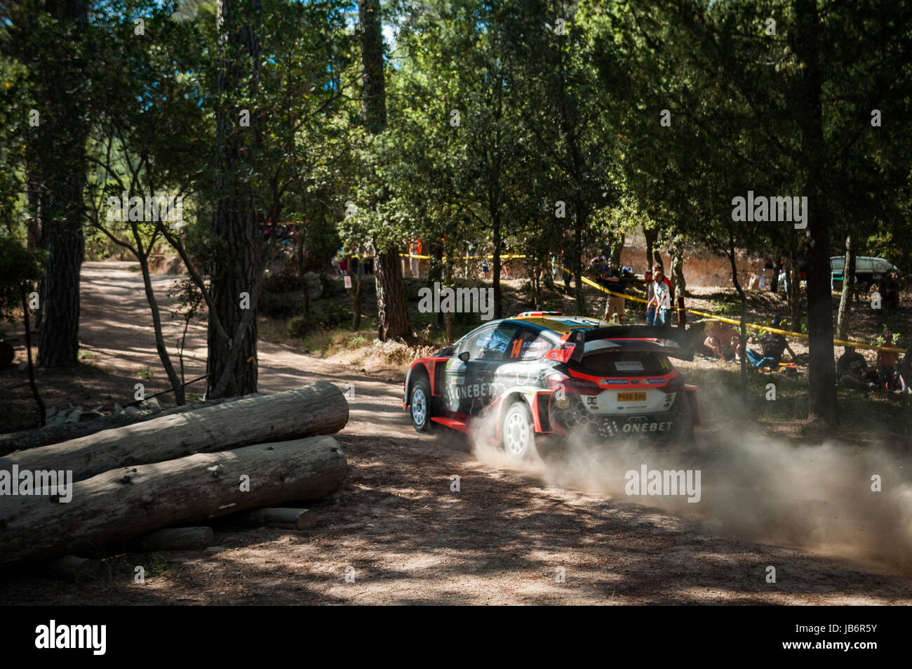 Olbia, Italien. 9. Juni 2017. FIA World Rally Championship - Rallye Italia Sardegna 2017. Wertungsprüfung #7: Monte Olia. Fahrer: Östberg/Floene Credit: Giacomo Altamira/Alamy Live-Nachrichten Stockfoto