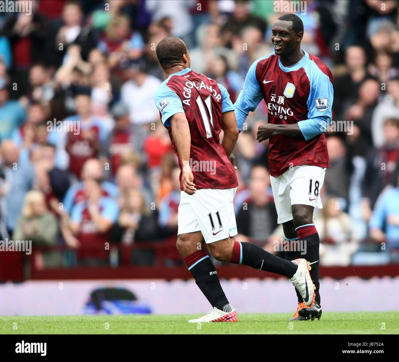 EMILE HESKEY Partituren GABRIEL AG ASTON VILLA V BLACKBURN ROVERS BIRMINGHAM ENGLAND 20. August 2011 Stockfoto