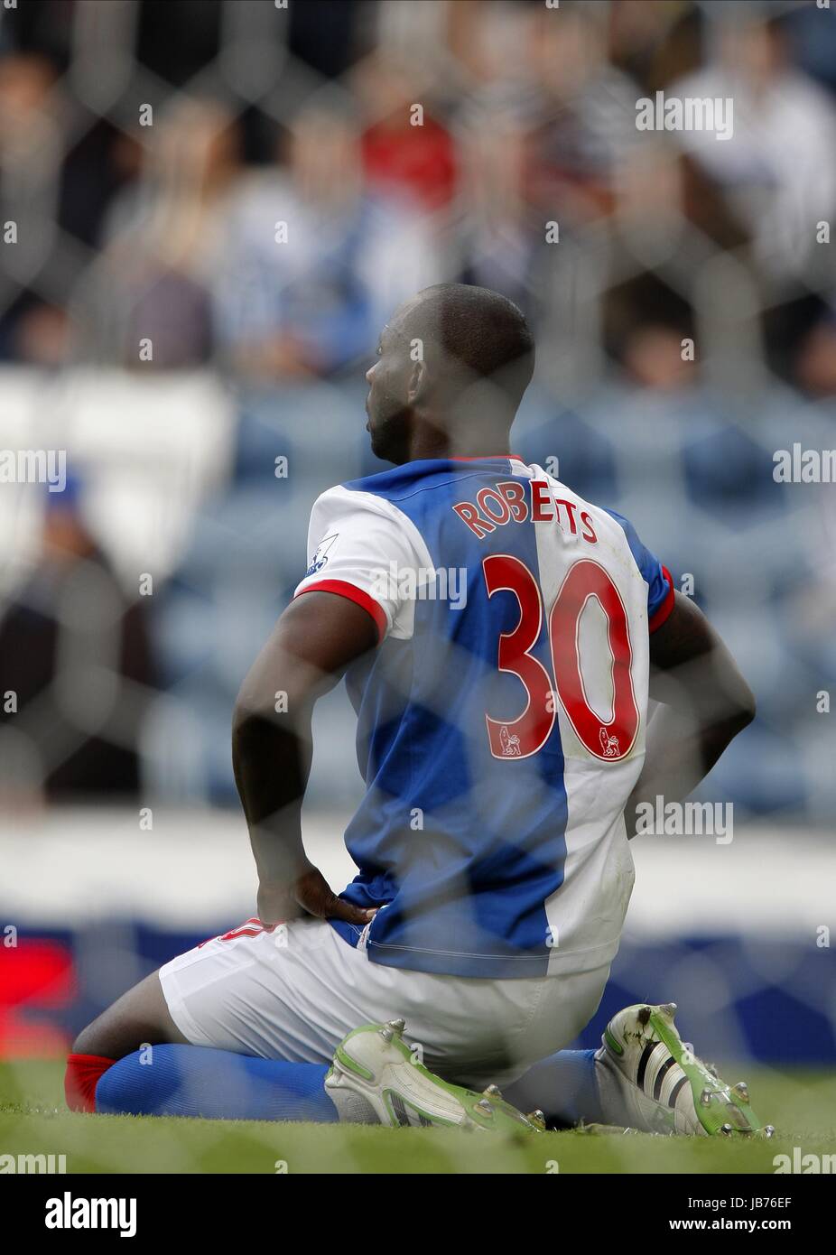 JASON ROBERTS fühlt sich hart gemacht BLACKBURN ROVERS V EVERTON FC EWOOD PARK BLACKBURN ENGLAND 27. August 2011 Stockfoto