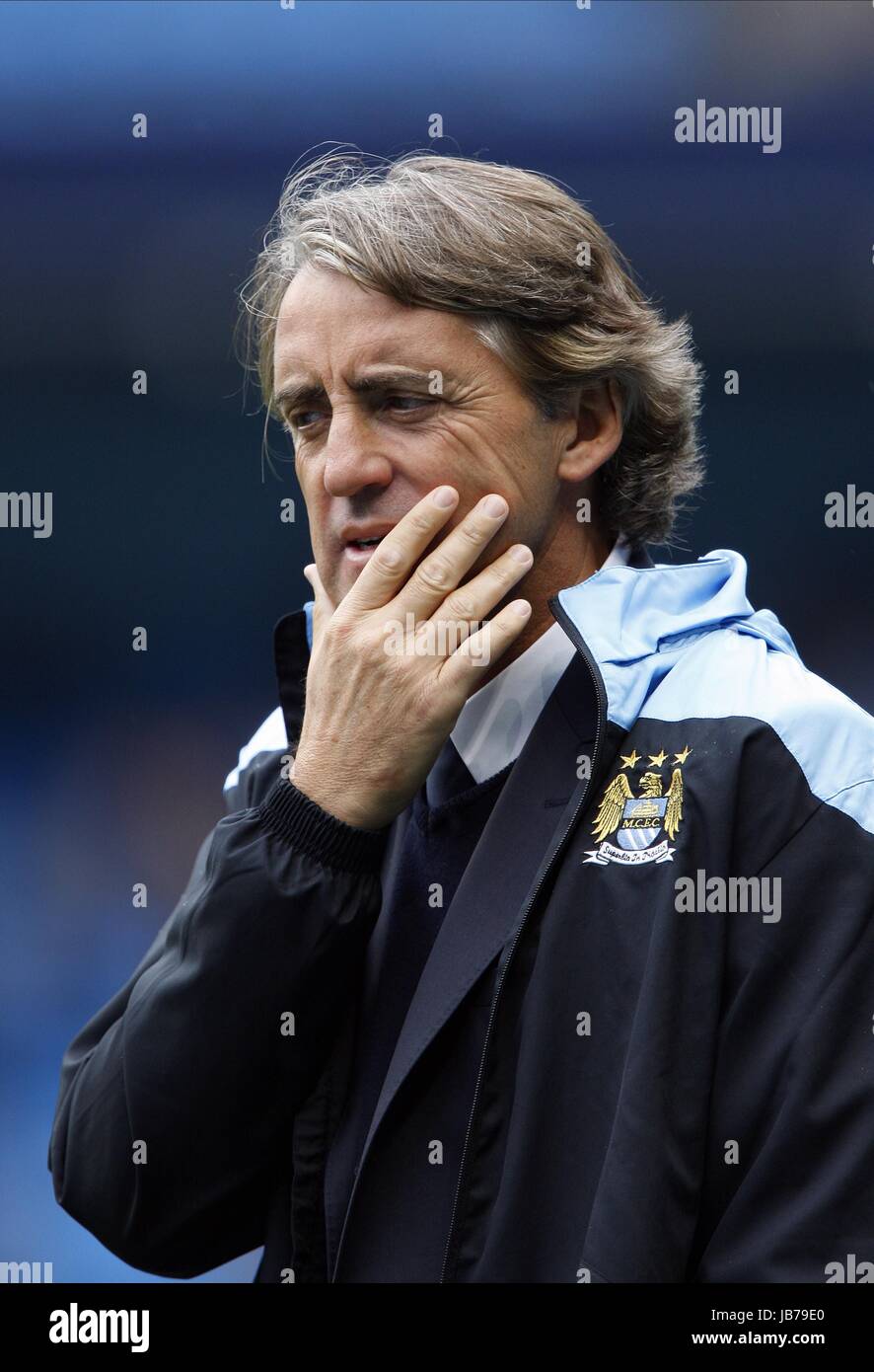 ROBERTO MANCINI MANCHESTER CITY V EVERTON FC ETHIAD Stadion MANCHESTER ENGLAND 24. September 2011 Stockfoto