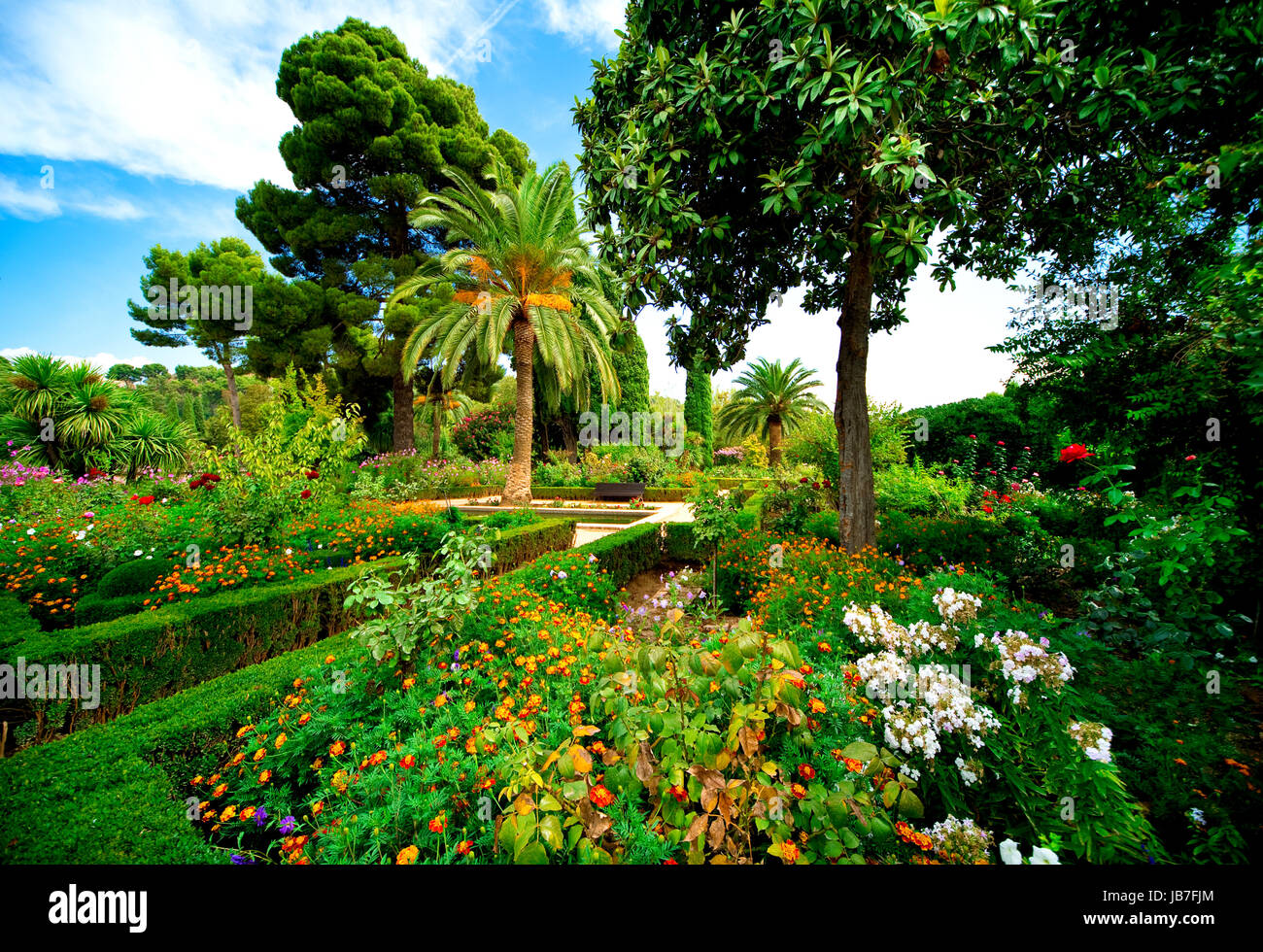 Blühender Garten der Alhambra. Granada, Spanien Stockfotografie Alamy