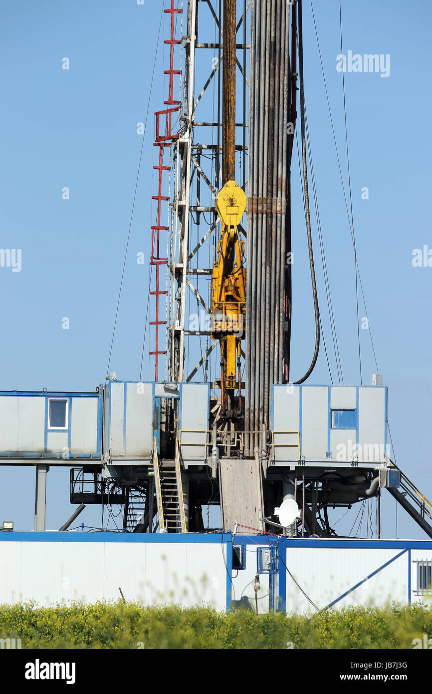 Top Drive System Öl-Bohrinsel Stockfoto