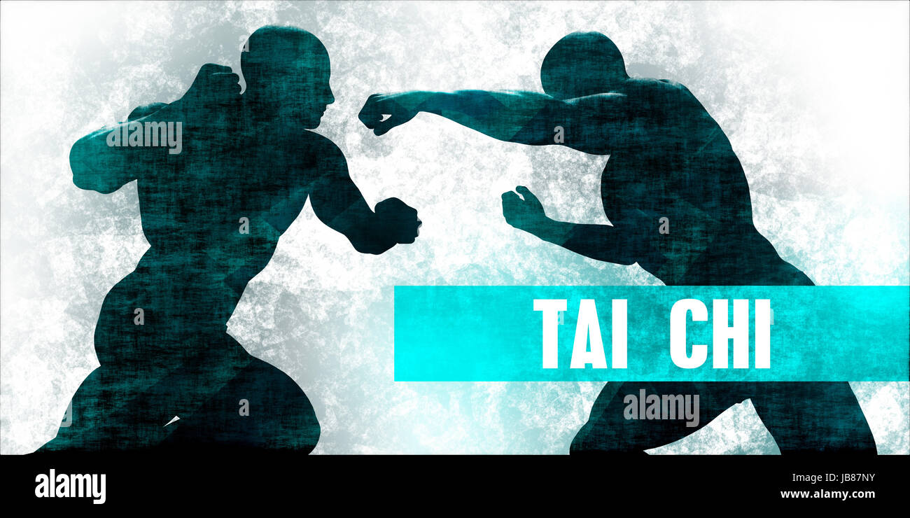 Tai Chi Martial Arts Self Defence Training Concept Stockfoto