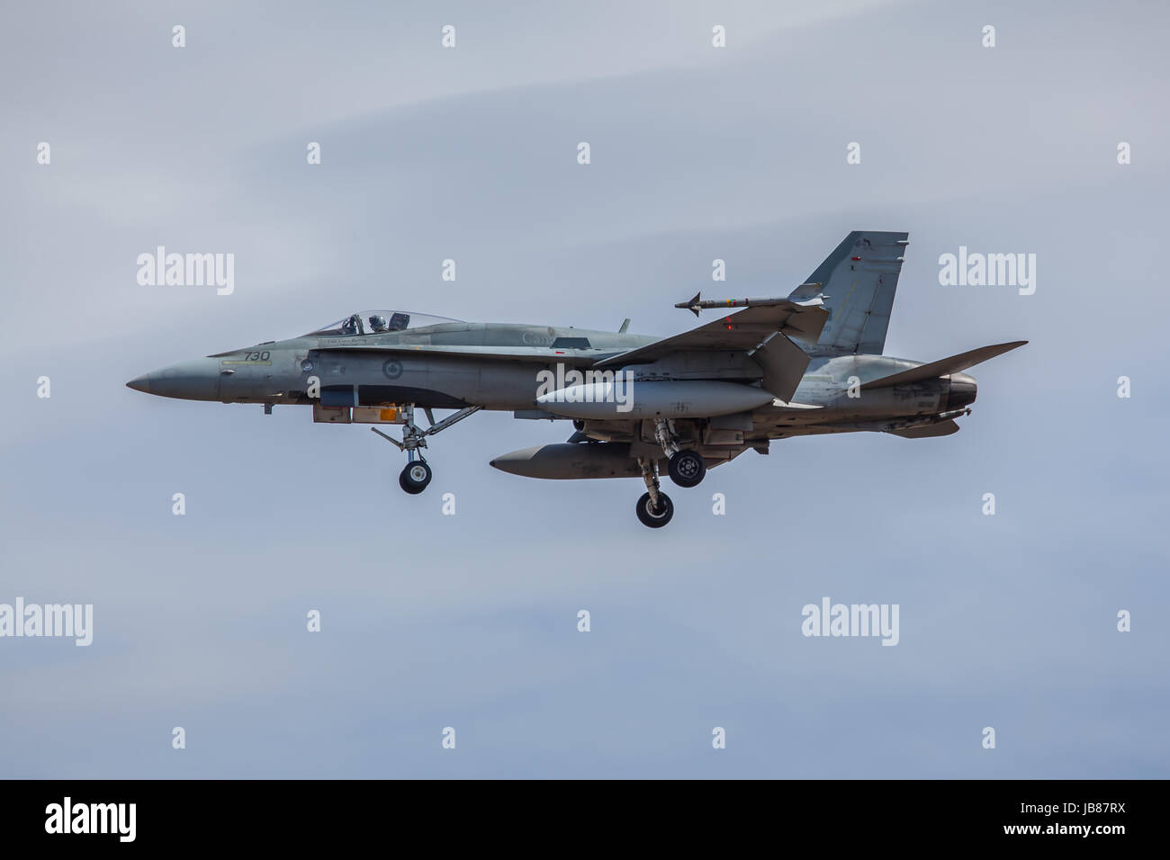 F-18 Hornet Kampfjet Stockfoto