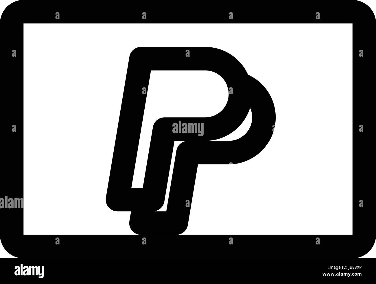 PayPal-Karte Stock Vektor