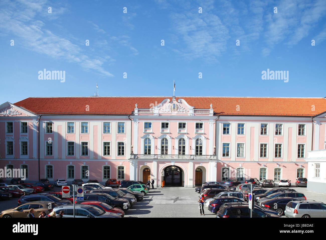 Estnische Parlament, Burg, Kalkstein Hügel der Tompea im Zentrum von Tallinn, Estland, Baltikum, Europa Stockfoto