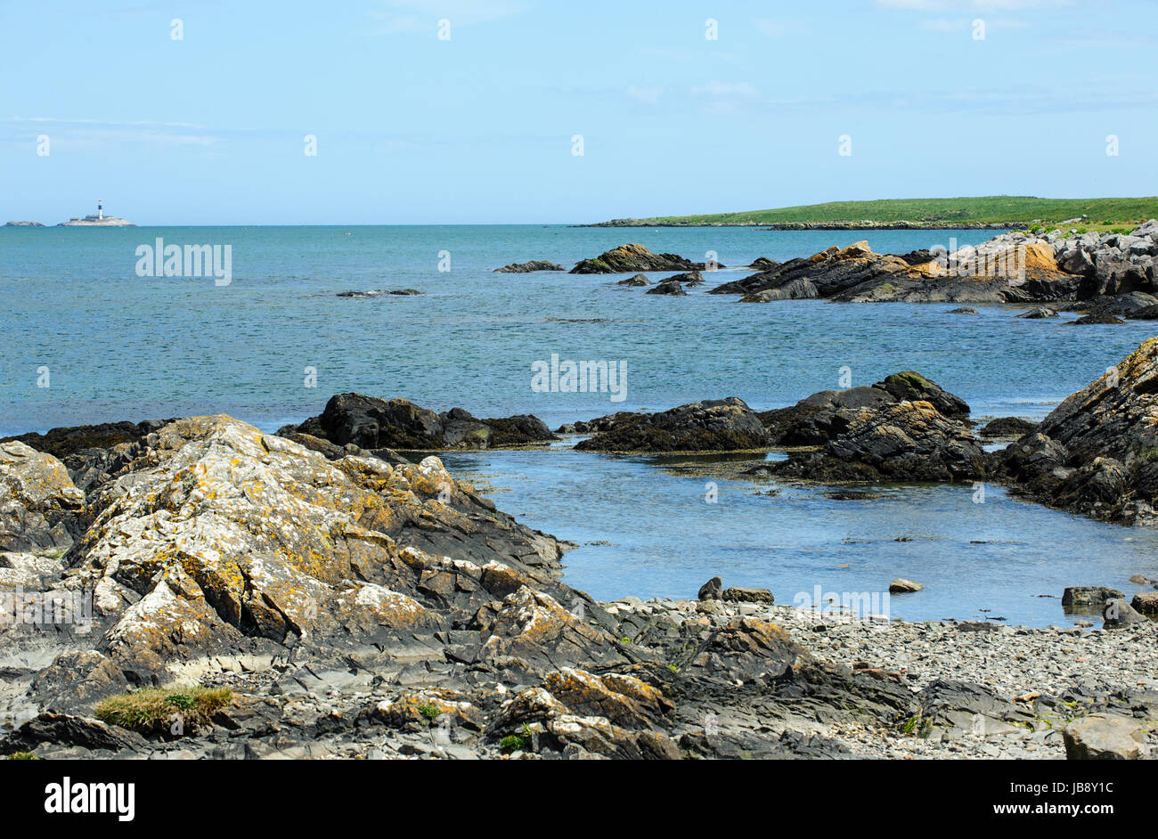 Schöne Seelandschaft in Skerries Town, Irland Stockfoto