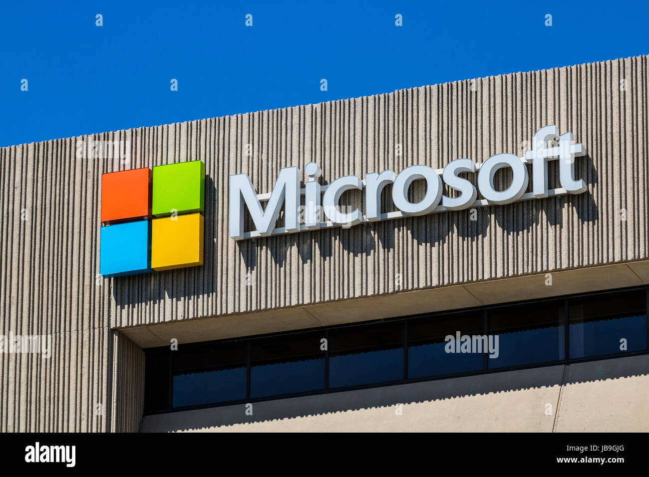 Indianapolis - ca. Juni 2017: Microsoft Midwest Bezirk Hauptsitze. Microsoft entwickelt und fertigt Fenster und Oberfläche Software VIII Stockfoto