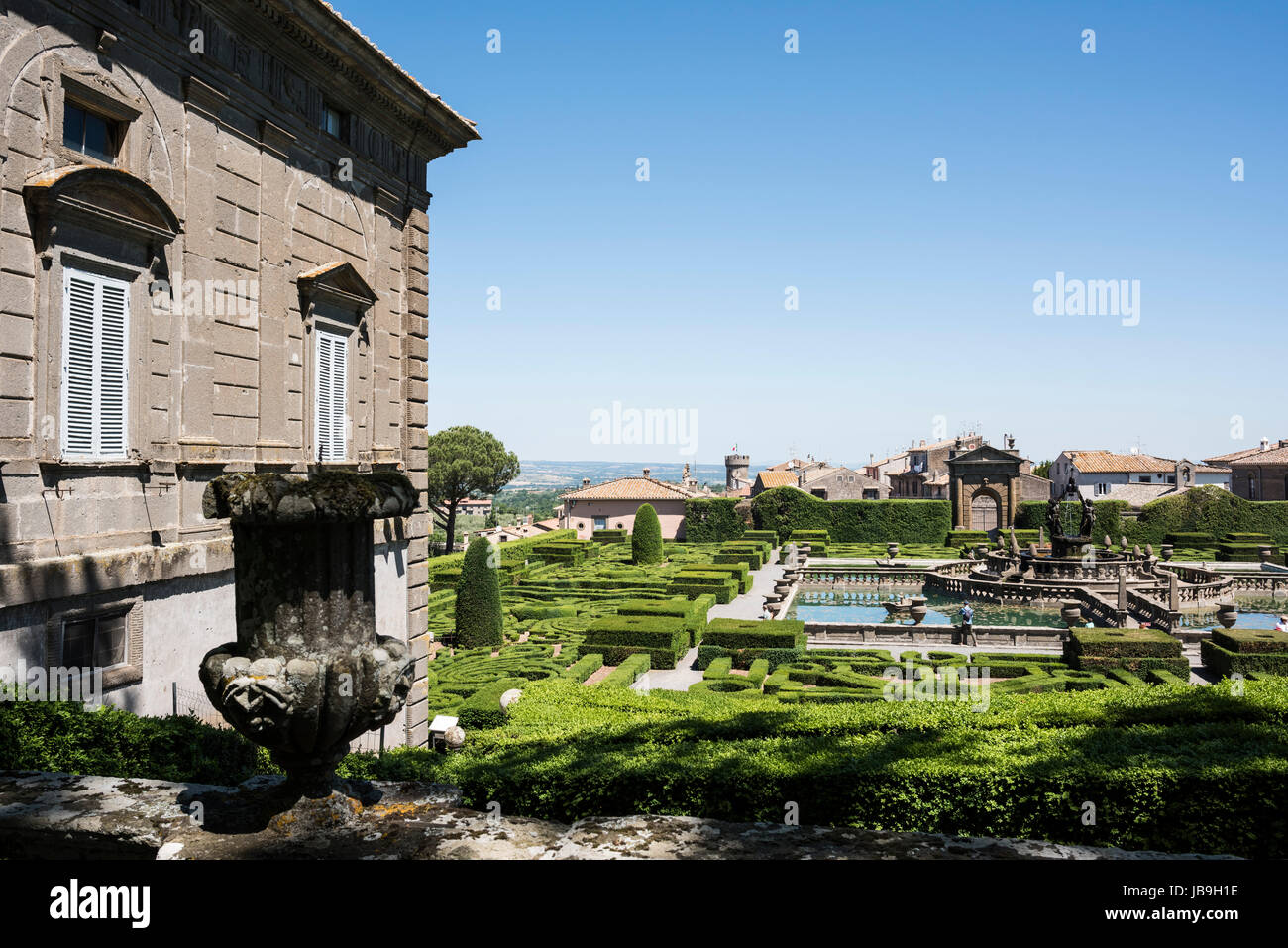 Bagnaia. Viterbo. Italien. 16. Jahrhundert manieristischen Stil Villa Lante und Gärten, im Auftrag von Kardinal Gianfrancesco Gambara. Stockfoto