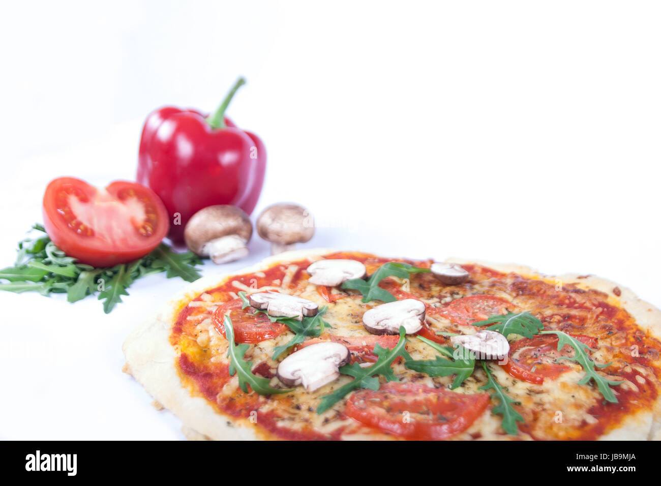 Pizza vegetarisch Stockfoto