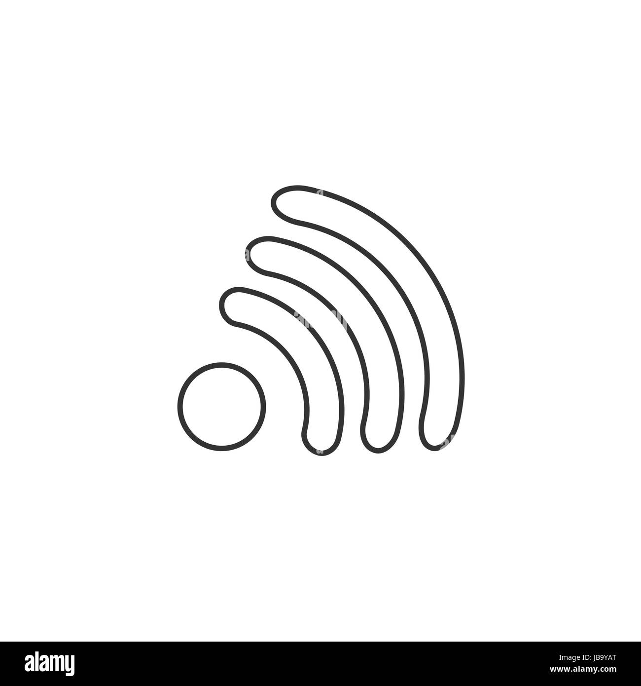 Symbol flach Design Internet Wi-Fi-Symbol. Vektor-illustration Stock Vektor