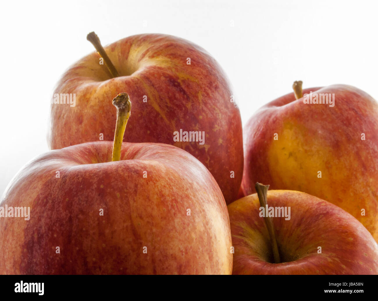 Korb mit roten Äpfel frisch vom Baum gepflückt Stockfoto