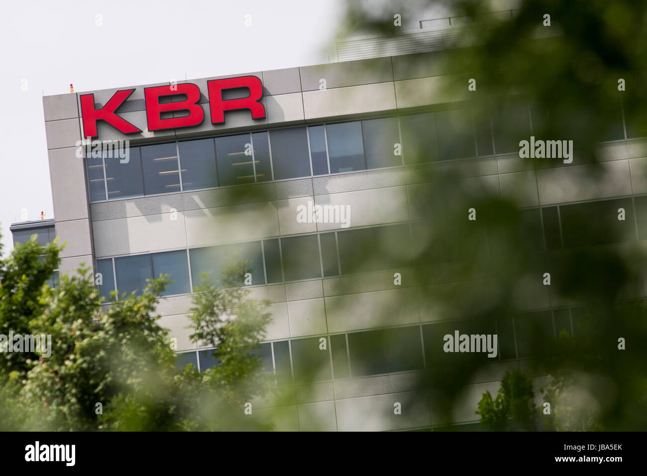 Ein Logo Zeichen außerhalb einer Einrichtung von KBR, Inc, in Houston, Texas, am 27. Mai 2017 besetzt. Stockfoto