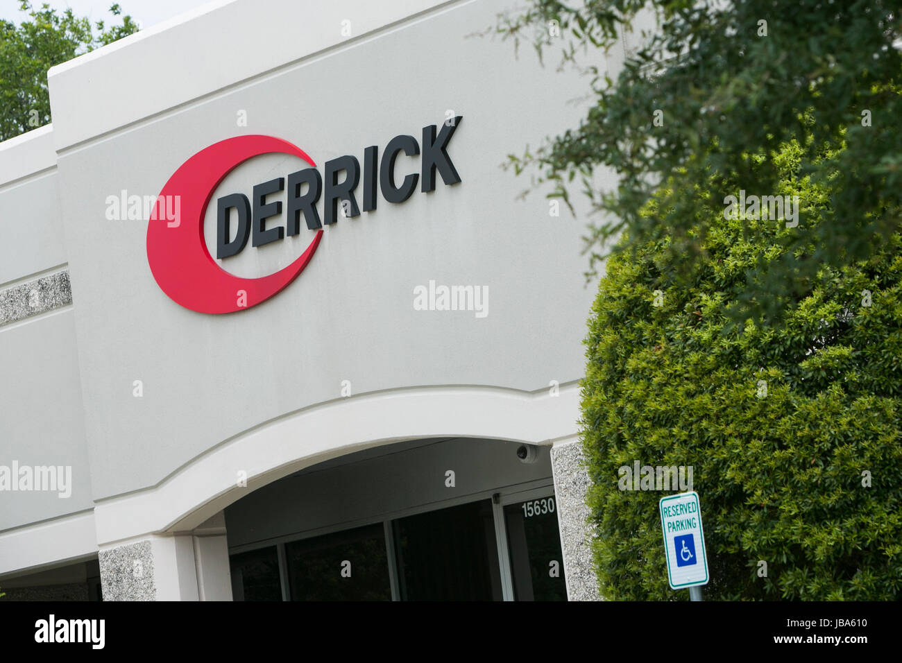 Ein Logo Zeichen außerhalb einer Einrichtung von Derrick Equipment Company in Houston, Texas, am 28. Mai 2017 besetzt. Stockfoto