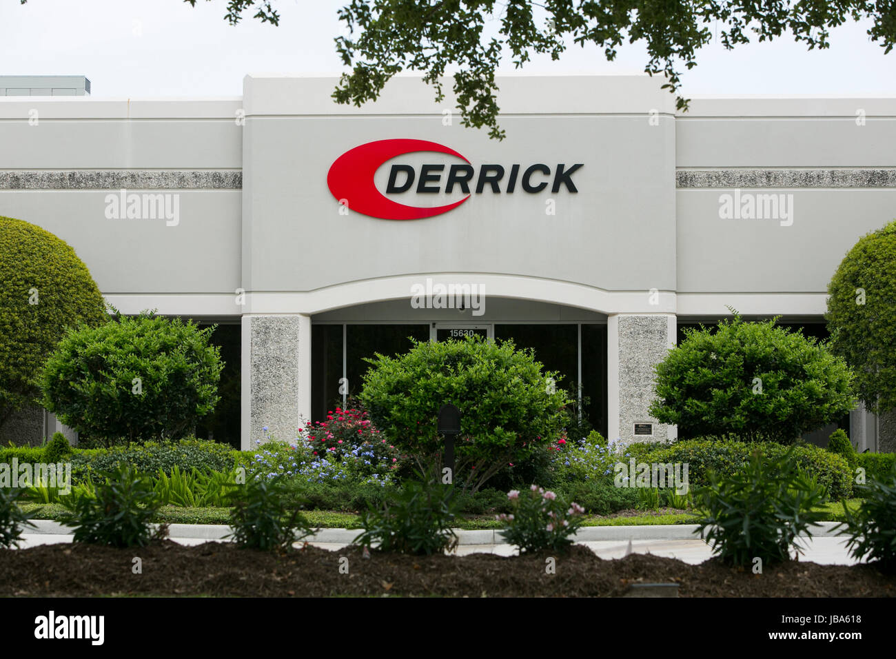 Ein Logo Zeichen außerhalb einer Einrichtung von Derrick Equipment Company in Houston, Texas, am 28. Mai 2017 besetzt. Stockfoto