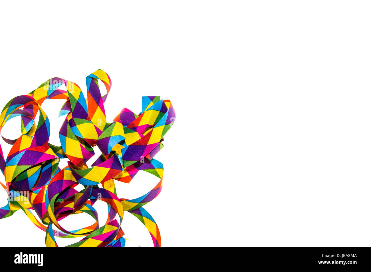 Hintergrund der Luftschlange Stockfoto