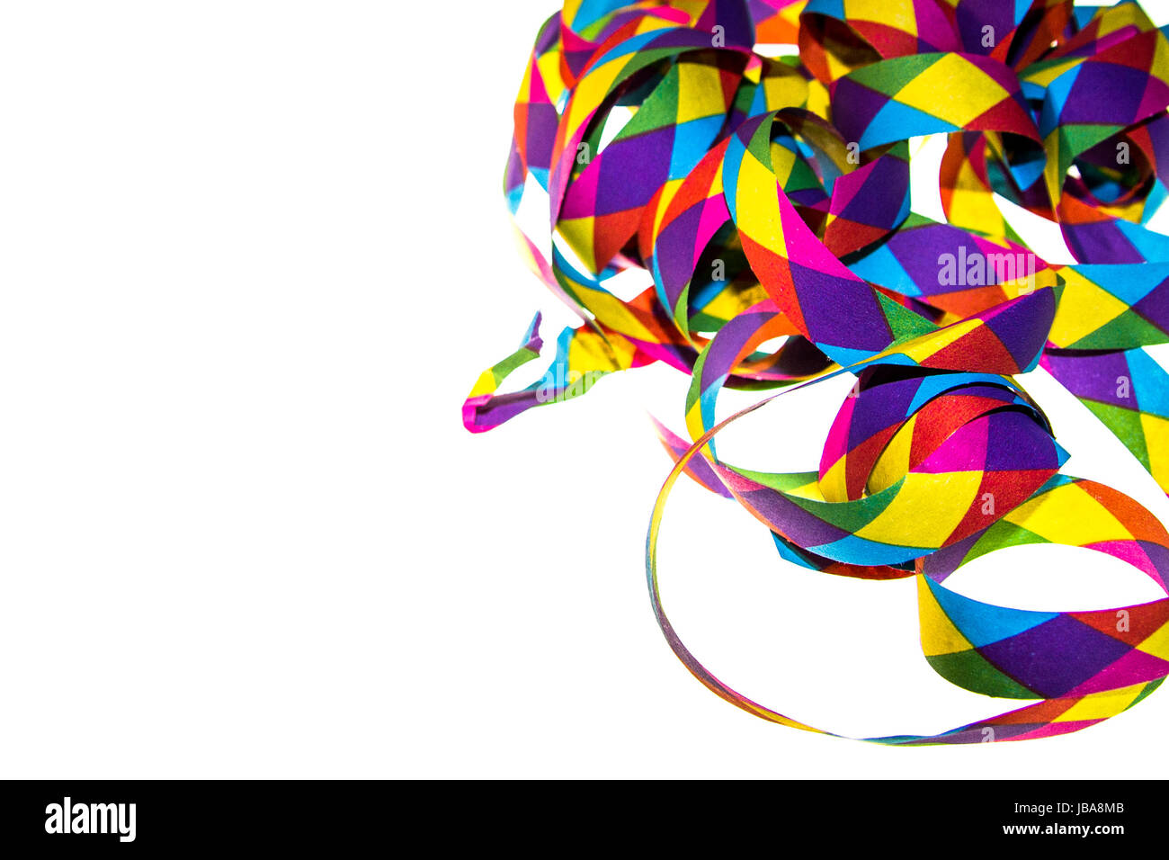 Hintergrund der Luftschlange Stockfoto