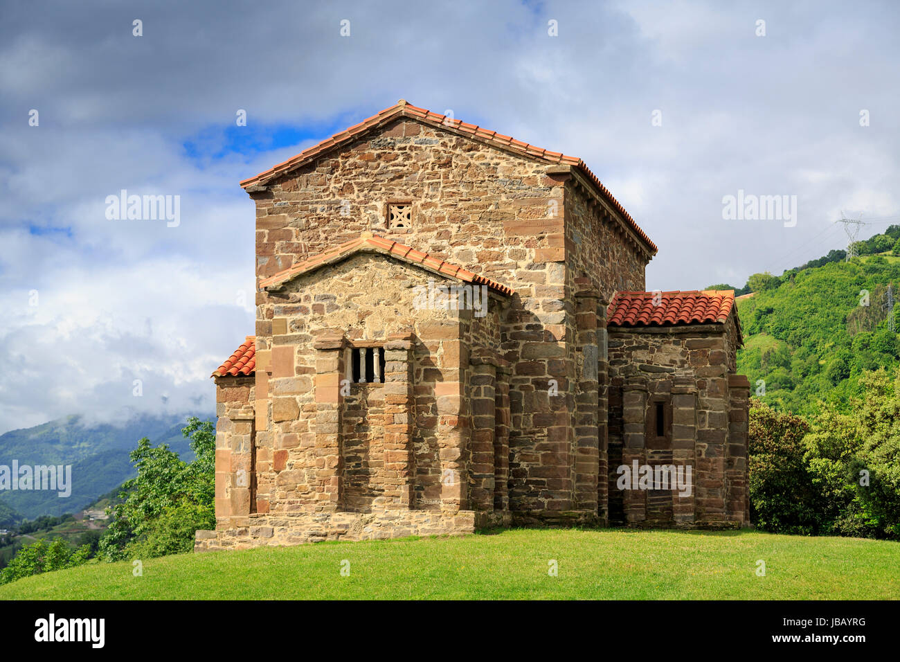 Kirche von Santa Cristina de Lena Oviedo, Asturien Spanien Stockfoto