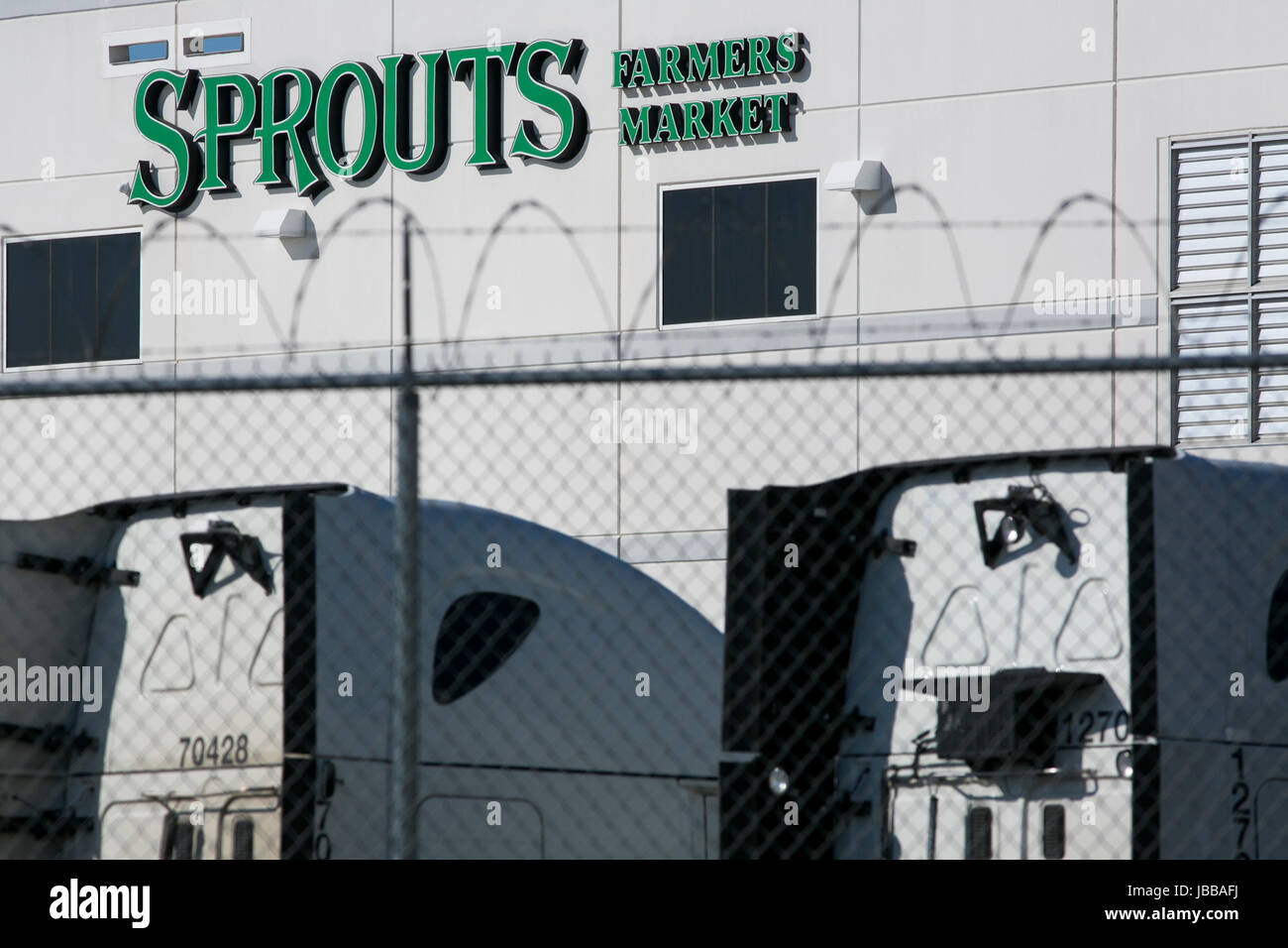 Ein Logo Zeichen außerhalb ein Sprossen Farmers Market, Inc., Distributionszentrum in Wilmer, Texas, am 29. Mai 2017. Stockfoto