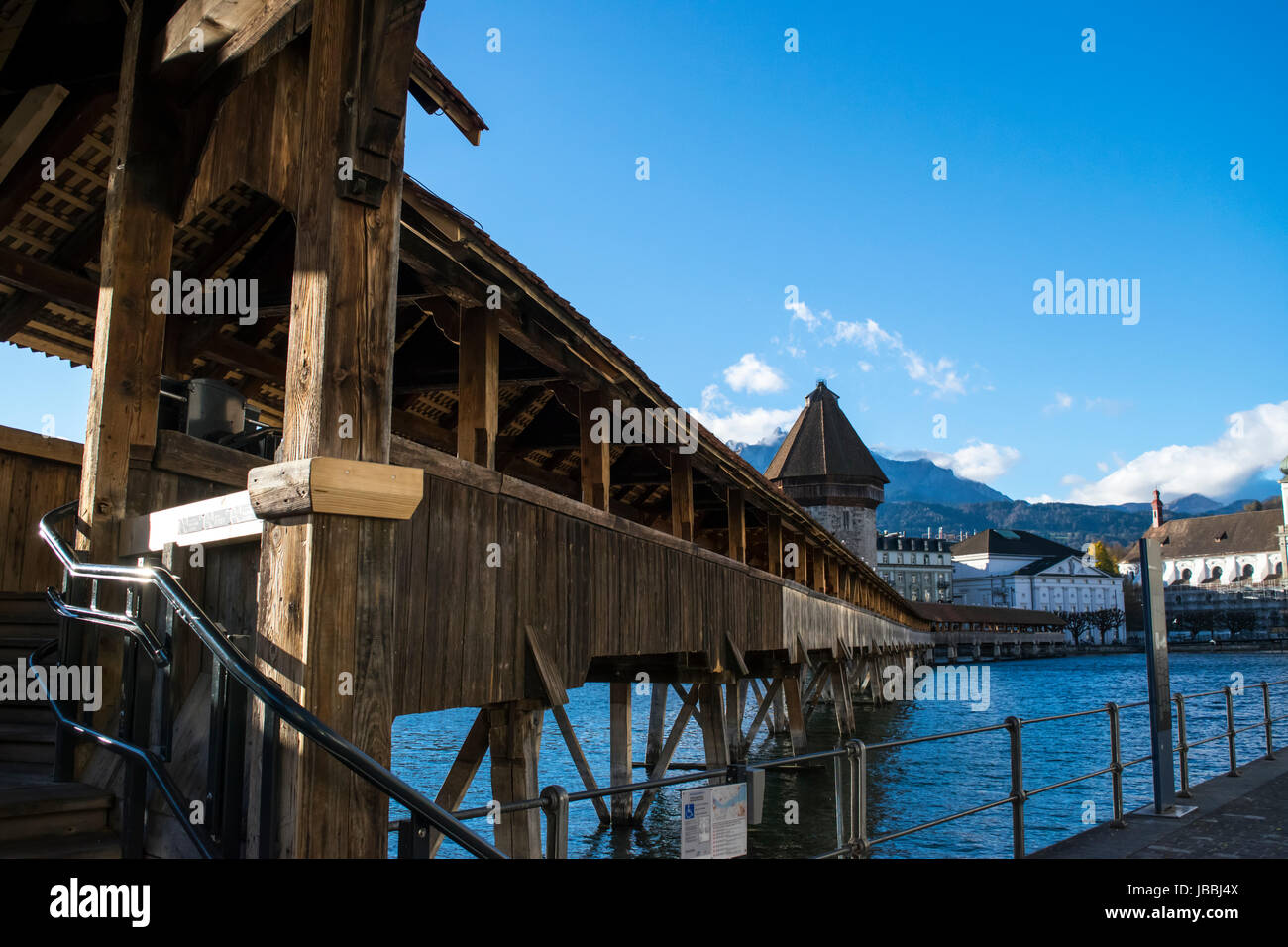Kapellbrucke Brücke, Luzern, Schweiz Stockfoto