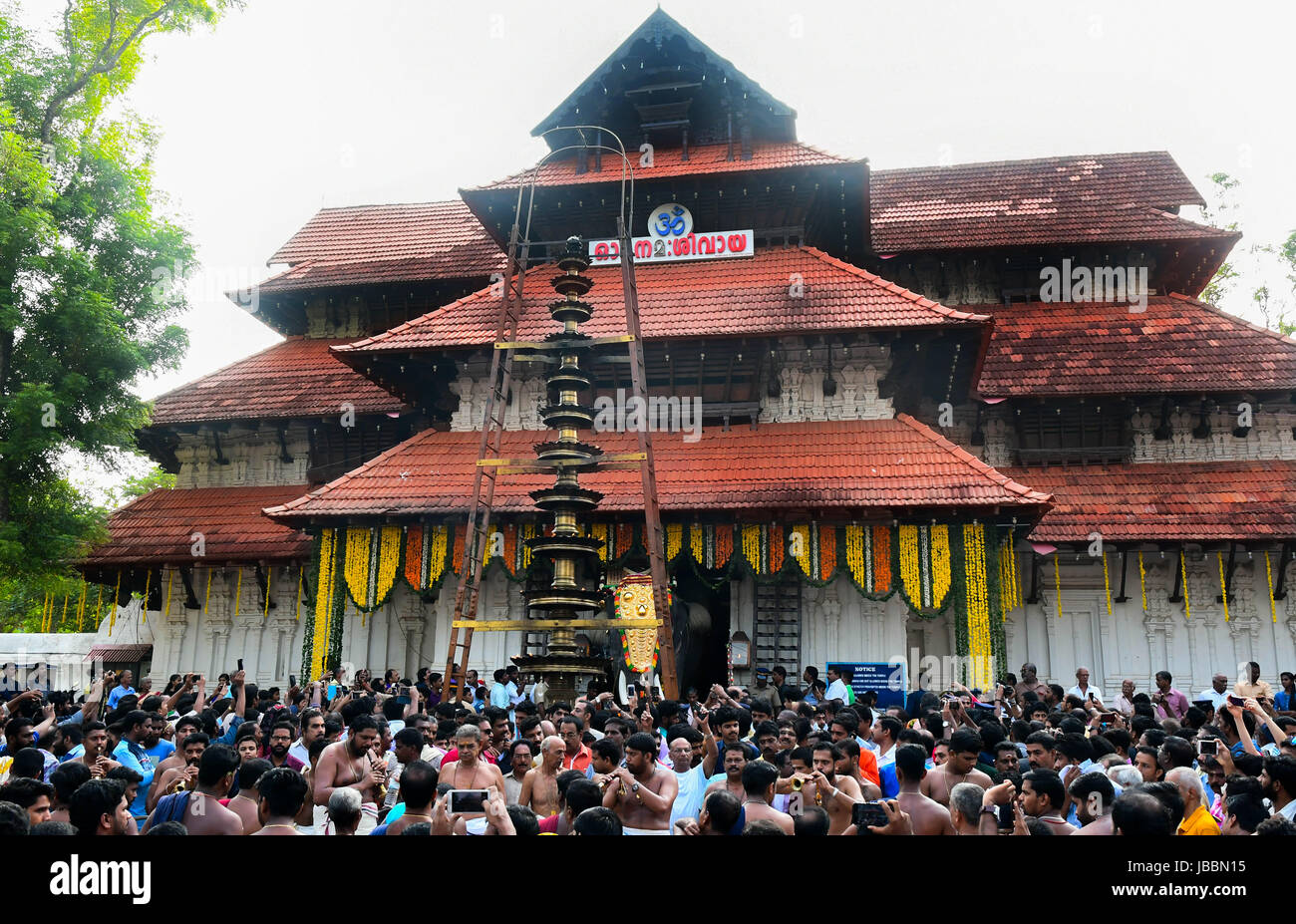 Stock Bilder-Hinduismus in Kerala - Thrissur Pooram, Thrissur, Kerala, Indien Stockfoto