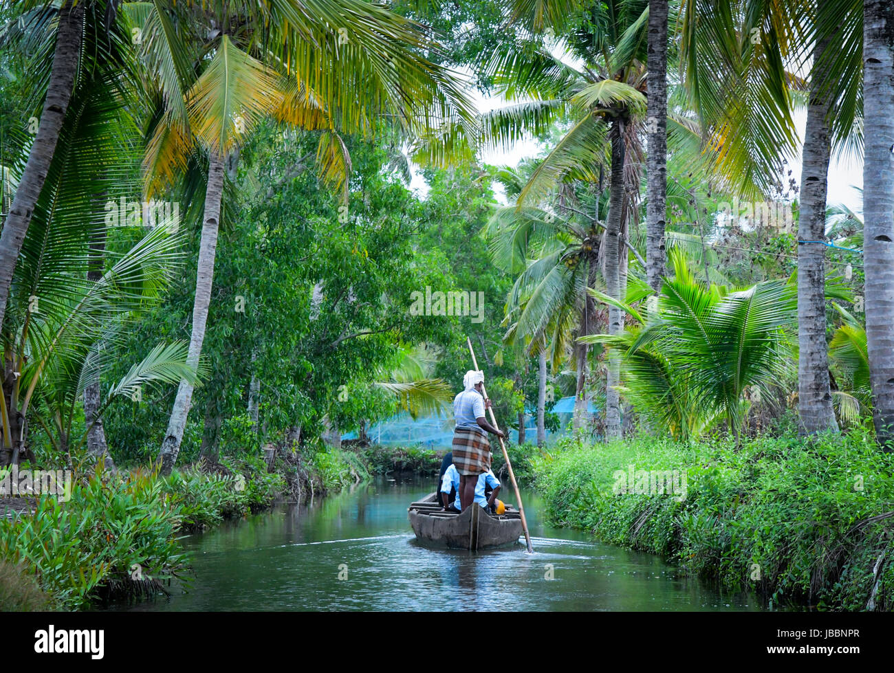 Kerala Backwaters Landschaft Stockfoto