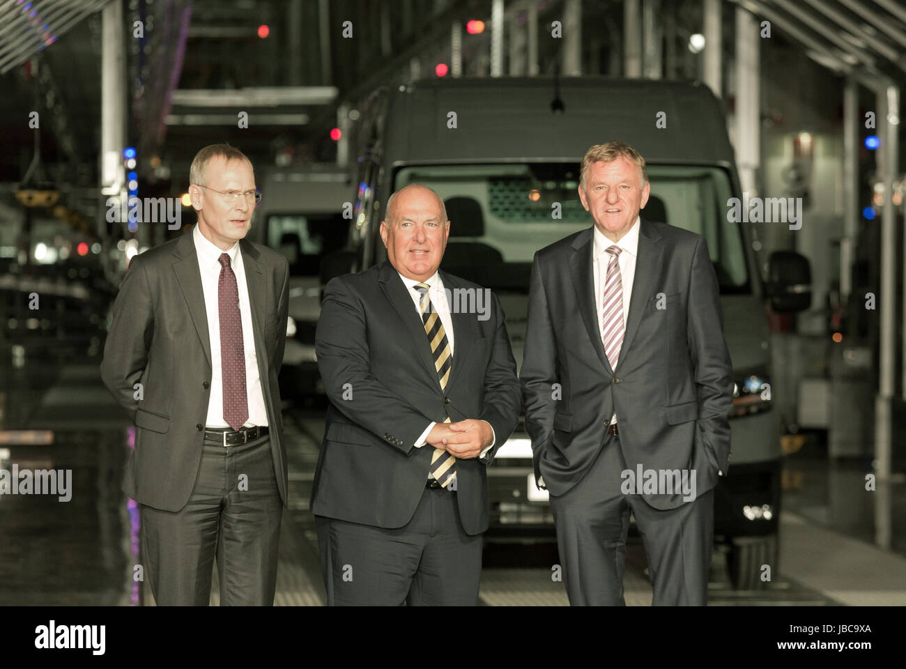 Wreschen, Polen, Eröffnung der Fabrik von Volkswagen Nutzfahrzeuge Stockfoto