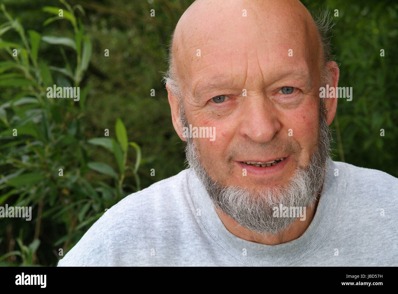 Michael Eavis, Landwirt und Gründer des Glastonbury Festivals in Somerset, England. Stockfoto