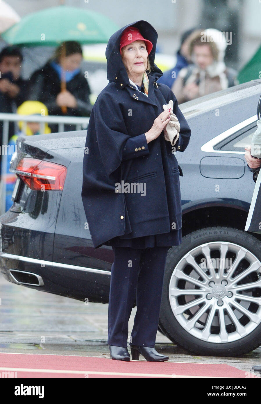 Mittagessen zum norwegischen König Harald v. und Königin Sonja 80. Geburtstag auf der Königlichen Yacht Norge Honnørbrygga Dock, Oslo, Norwegen mit feiern: Königin Sonja von Norwegen wo: Oslo, Vereinigtes Königreich bei: 10. Mai 2017 Credit: WENN.com Stockfoto