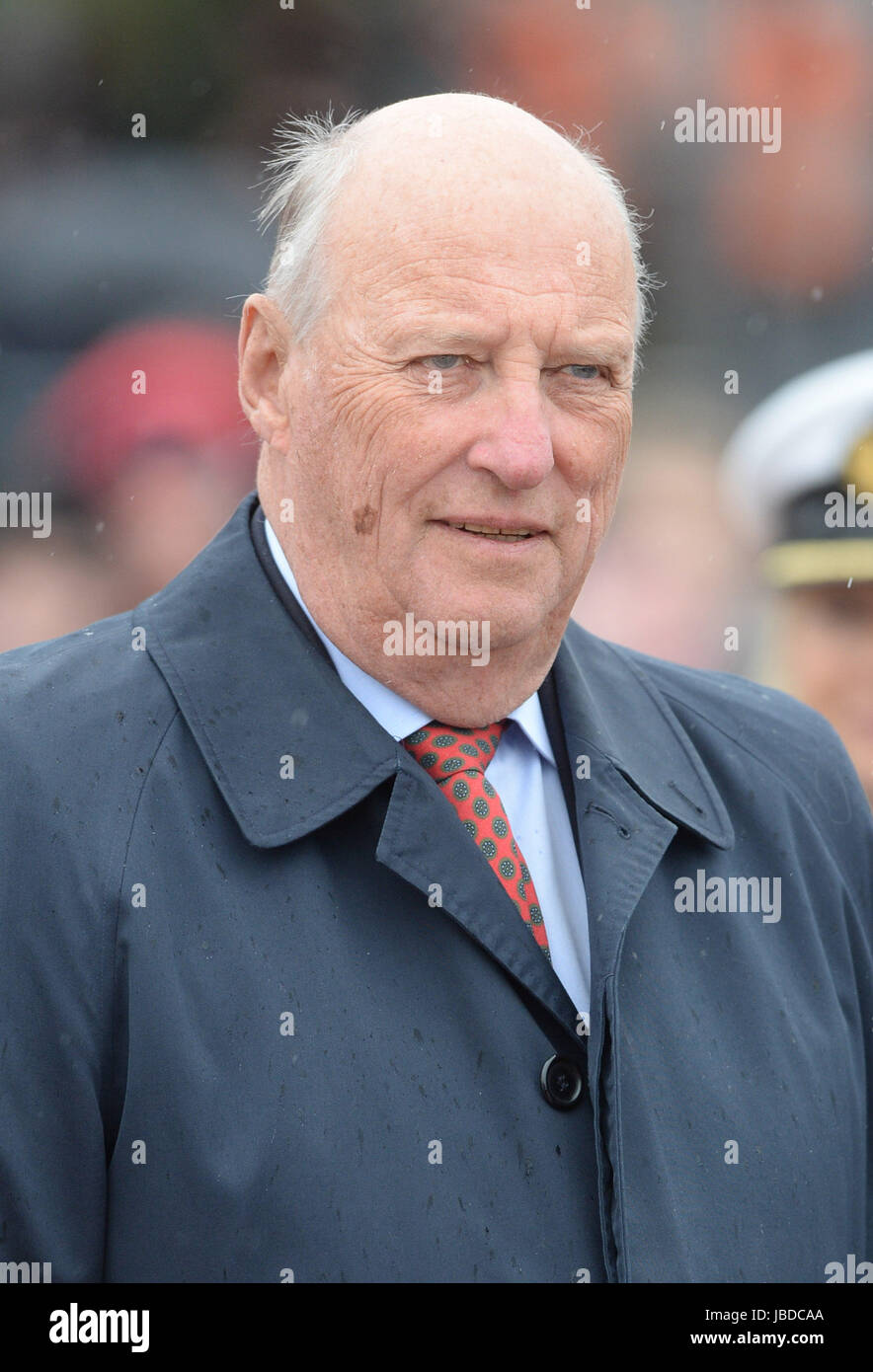 Mittagessen zum norwegischen König Harald v. und Königin Sonja 80. Geburtstag auf der Königlichen Yacht Norge Honnørbrygga Dock, Oslo, Norwegen mit feiern: König Harald V Where: Oslo, Vereinigtes Königreich bei: 10. Mai 2017 Credit: WENN.com Stockfoto