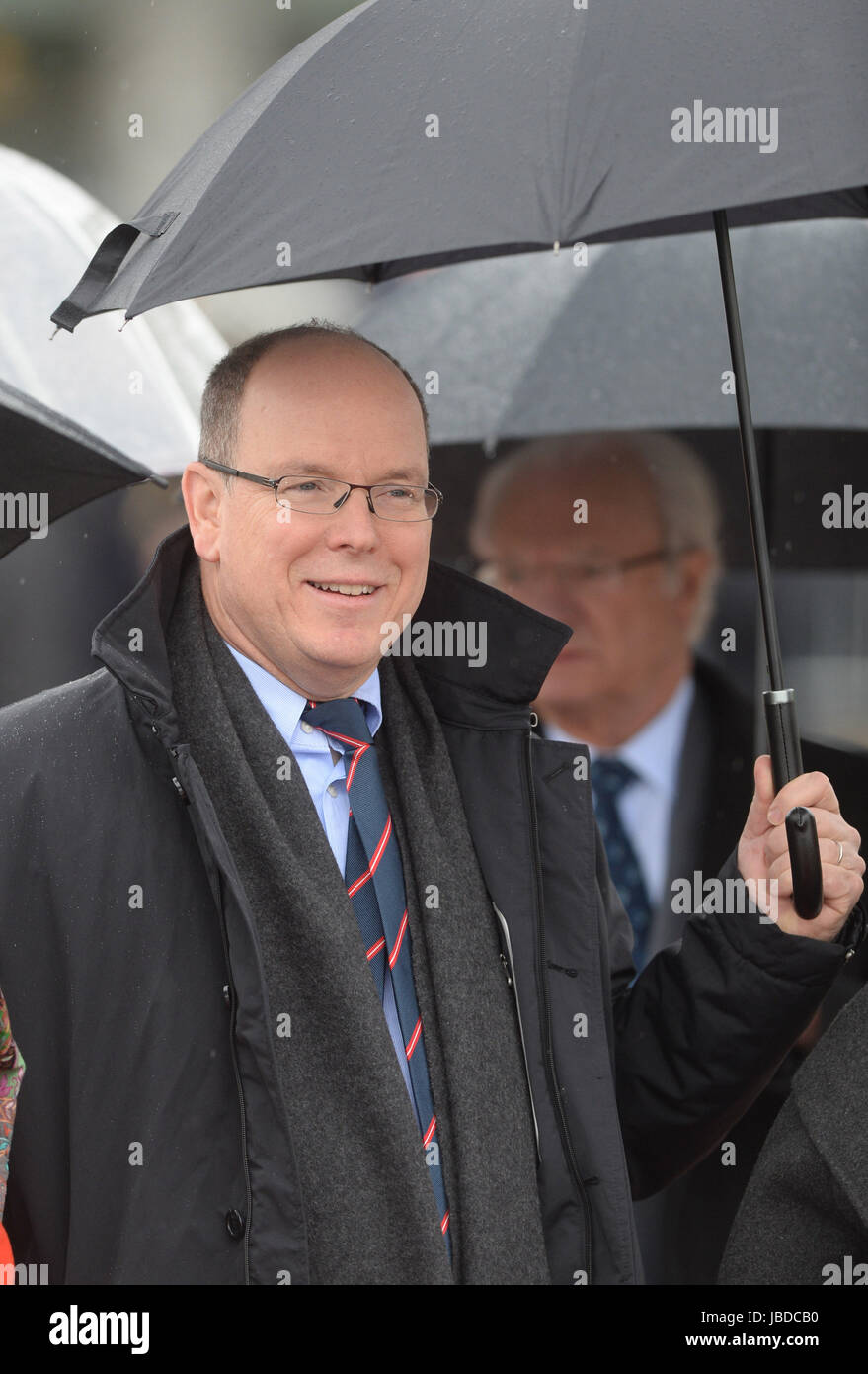 Mittagessen zum norwegischen König Harald v. und Königin Sonja 80. Geburtstag auf der Königlichen Yacht Norge Honnørbrygga Dock, Oslo, Norwegen mit feiern: Prinz Albert von Monaco wo: Oslo, Vereinigtes Königreich bei: 10. Mai 2017 Credit: WENN.com Stockfoto