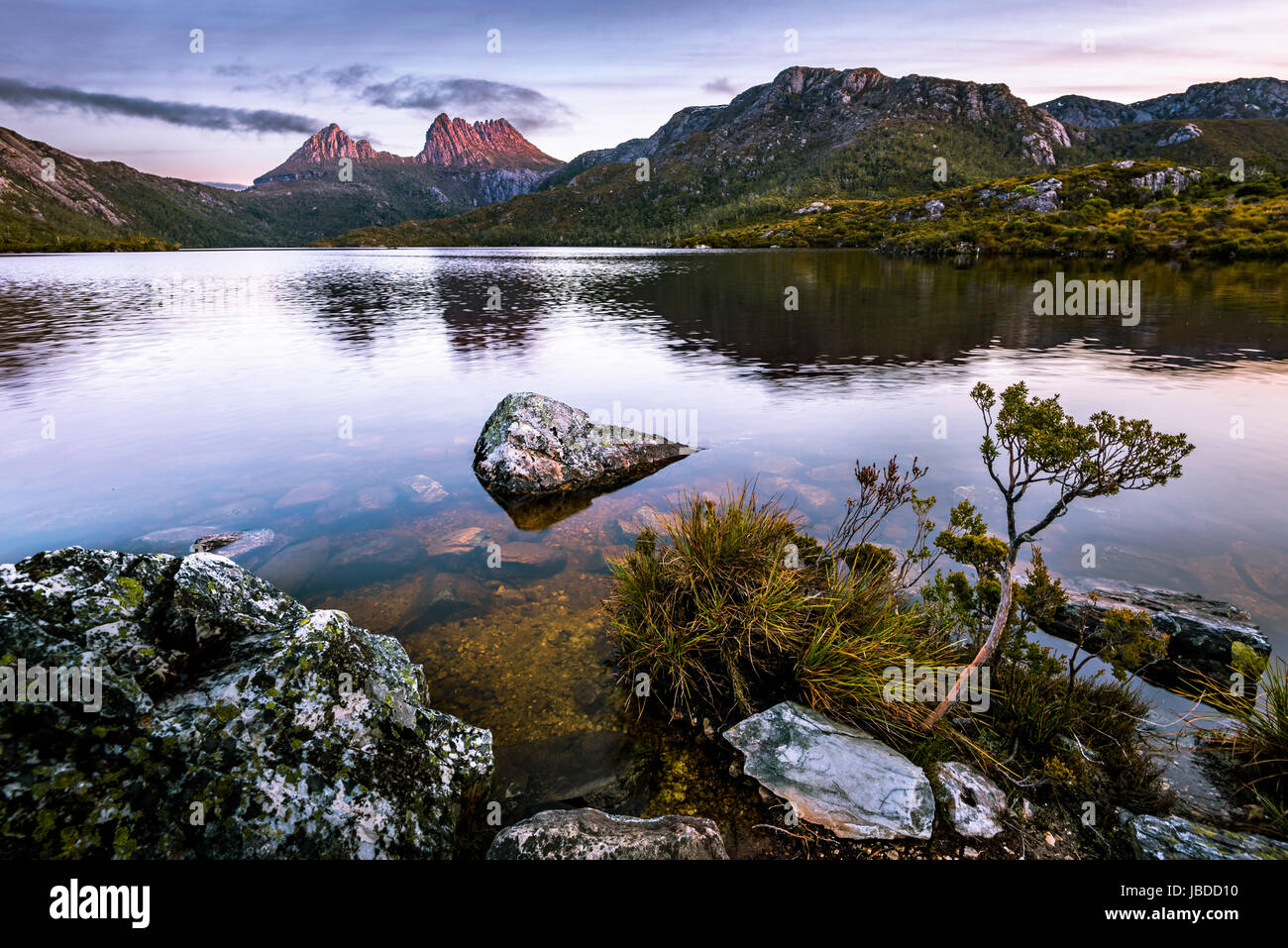 Cradle Mountain, Cradle Mountain-Lake St Clair Nationalpark in Tasmanien Stockfoto
