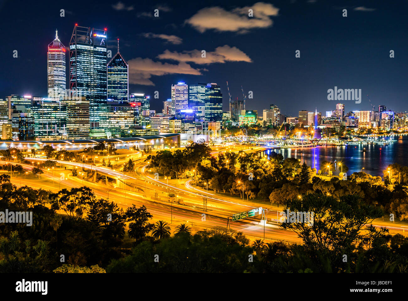 Skyline von Perth, Westaustralien Stockfoto