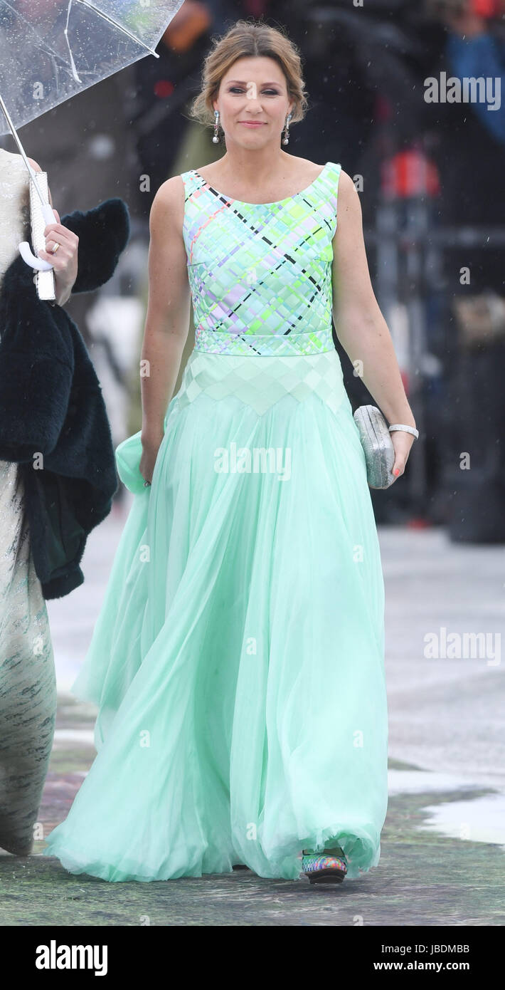 König Harald und Königin Sonja 80. Geburtstag Gala Bankett am Opernhaus - Ankünfte mit: Prinzessin Martha Louise von Norwegen wo: Oslo, Norwegen bei: 10. Mai 2017 Credit: WENN.com Stockfoto